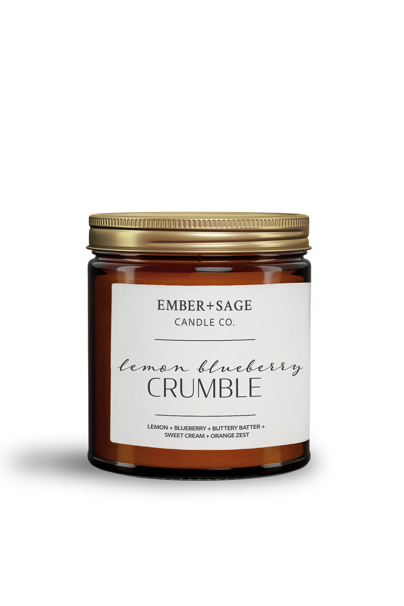 Lemon Blueberry Crumble Hand Poured Soy/Coconut Nebraska-Made Candle 16oz Double Wick