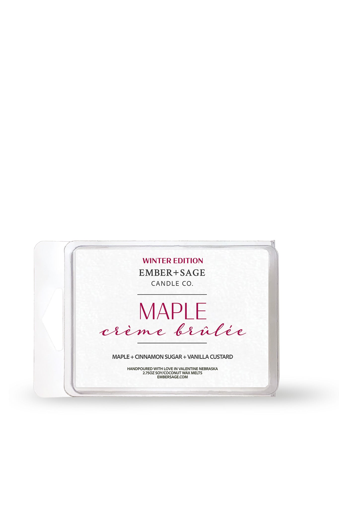 Maple Crème Brûlée | Winter Edition | Hand-Poured Soy Coconut Wax Melt | 2.75oz