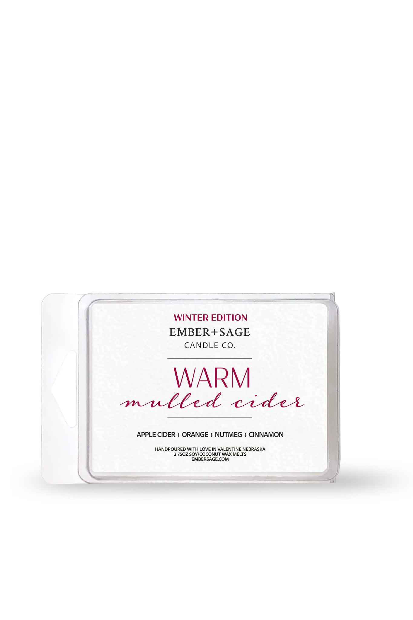 Warm Mulled Cider | Winter Edition | Hand-Poured Soy Coconut Wax Melt | 2.75oz