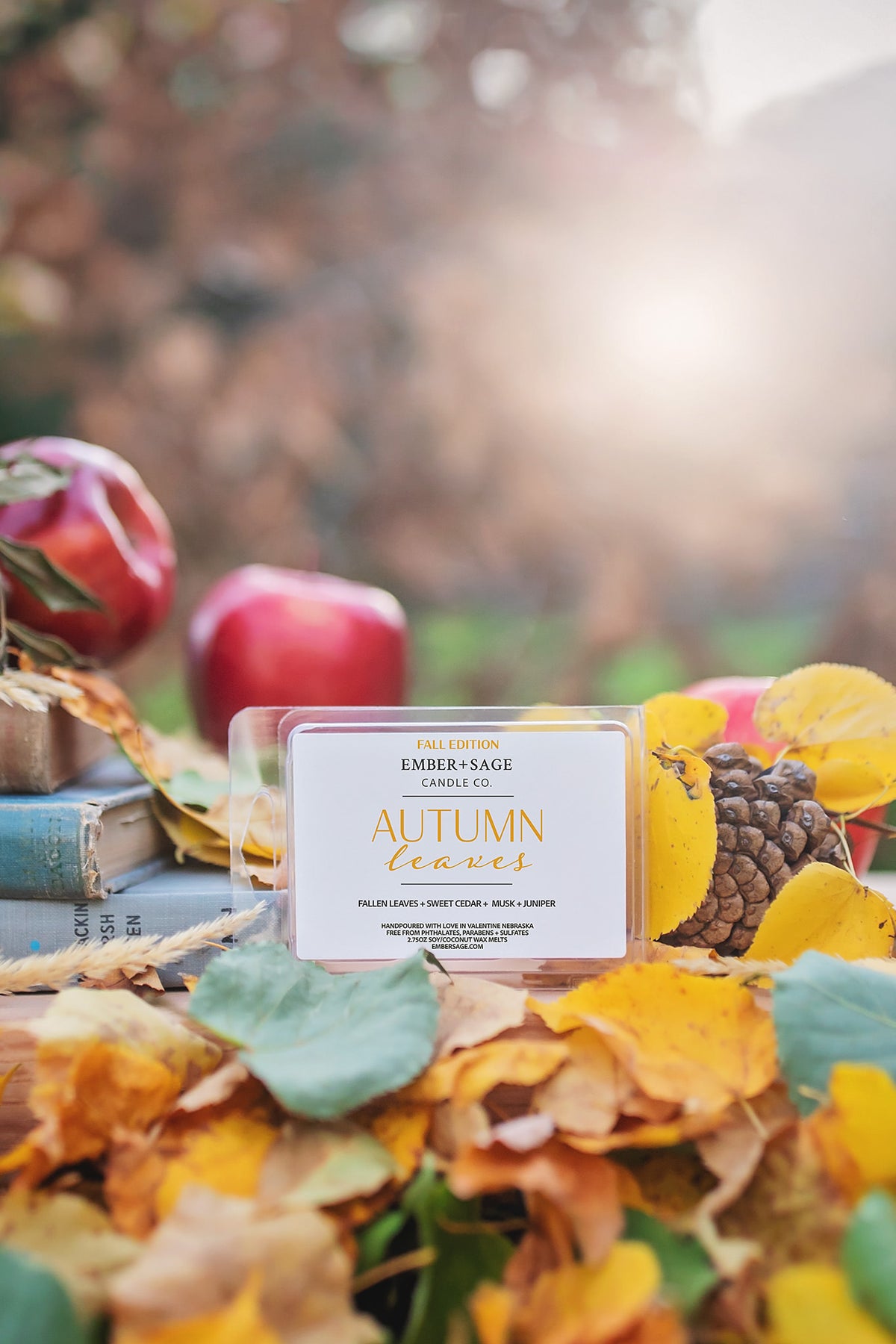 Autumn Leaves Hand Poured Soy/Coconut Nebraska-Made Wax Melts 2.75oz