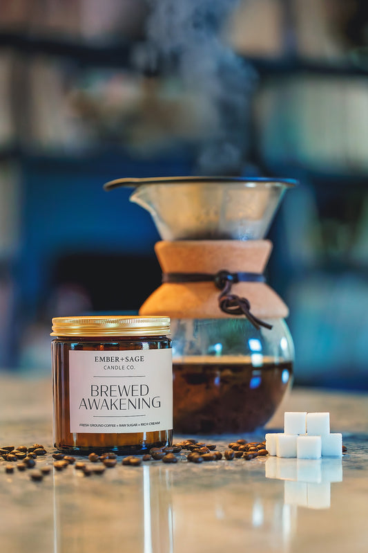 Brewed Awakening | Hand-Poured Soy Coconut Wax Candle | 16oz with Double Wick