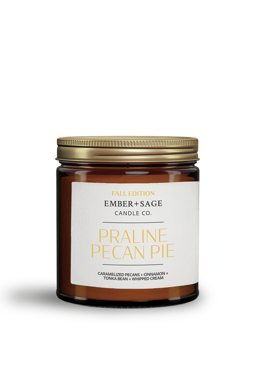 Praline Pecan Pie | Fall Edition | Hand-Poured Soy Coconut Wax Candle | 16oz with Double Wick