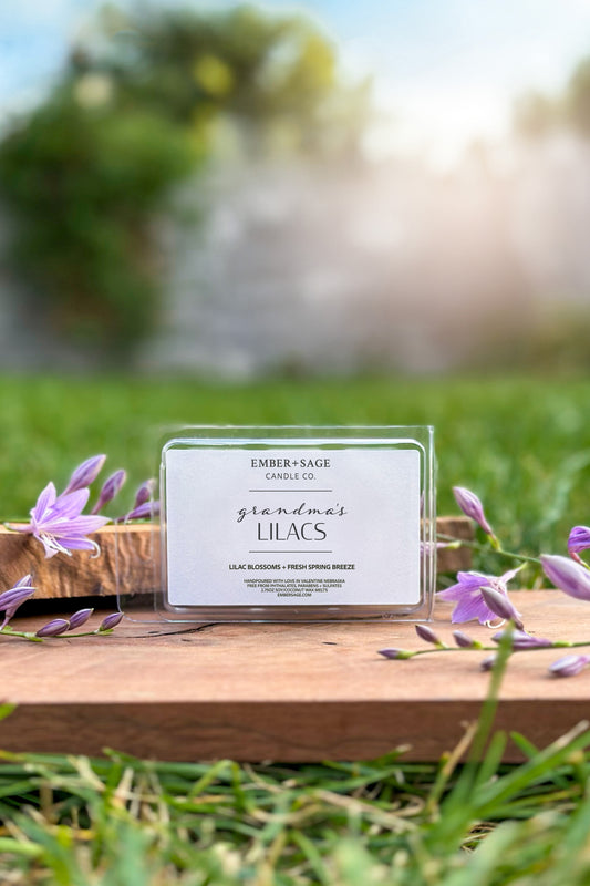 Grandma's Lilacs Hand Poured Soy/Coconut Nebraska-Made Wax Melts 2.75oz