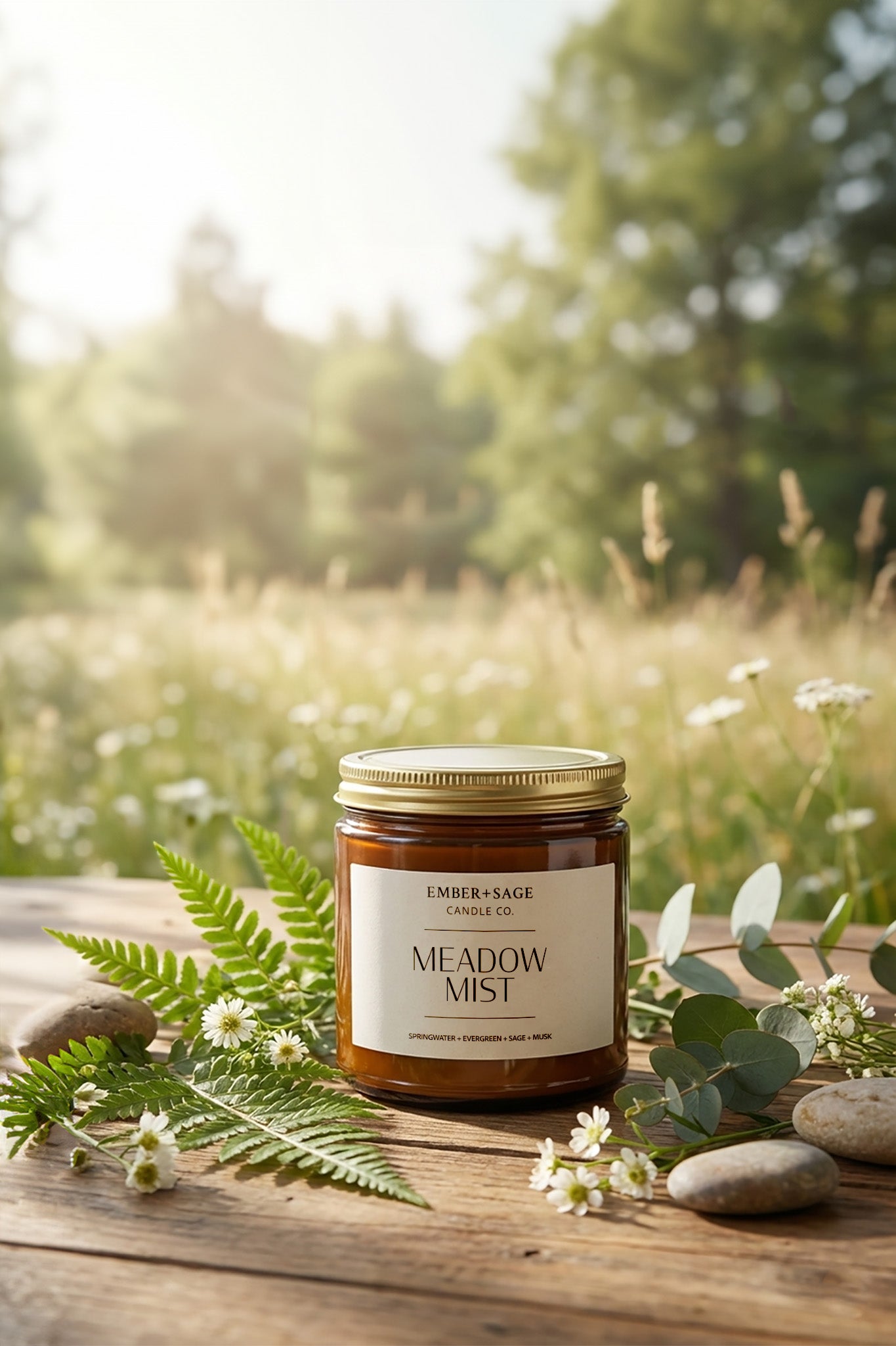 Meadow Mist Hand Poured Soy/Coconut Nebraska-Made Candle 16oz Double Wick