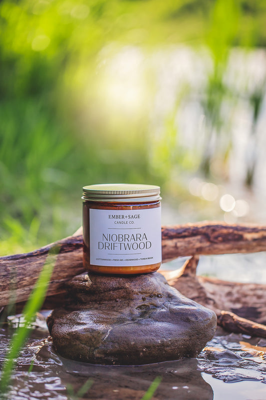 Niobrara Driftwood | Hand-Poured Soy Coconut Wax Candle | 16oz with Double Wick