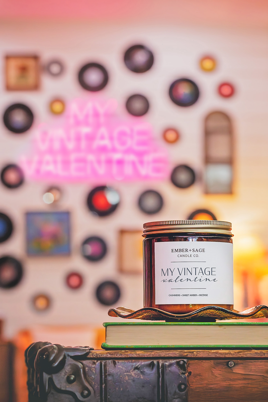 My Vintage Valentine | Hand-Poured Soy Coconut Wax Candle | 16oz with Double Wick