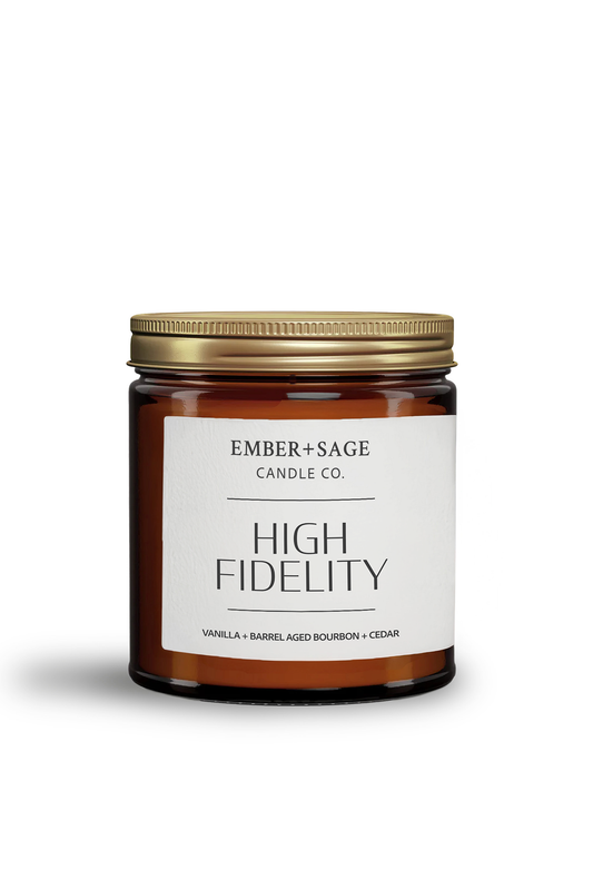 High Fidelity | Hand-Poured Soy Coconut Wax Candle | 16oz with Double Wick