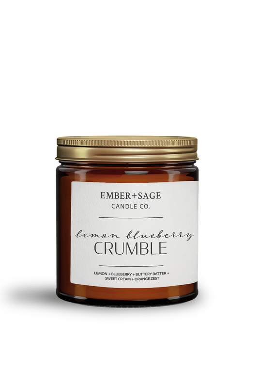 Lemon Blueberry Crumble | Hand-Poured Soy Coconut Wax Candle | 16oz with Double Wick