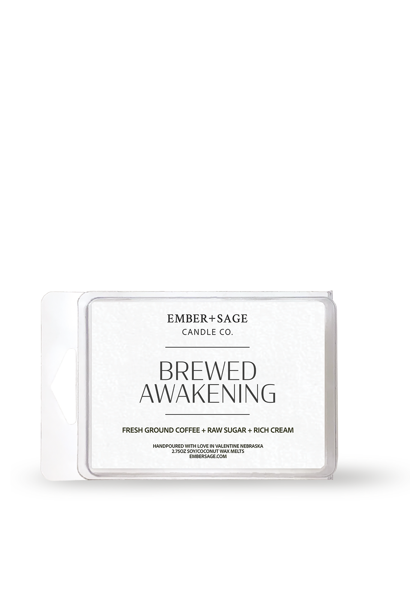 Brewed Awakening Hand Poured Soy/Coconut Nebraska-Made Wax Melts 2.75oz