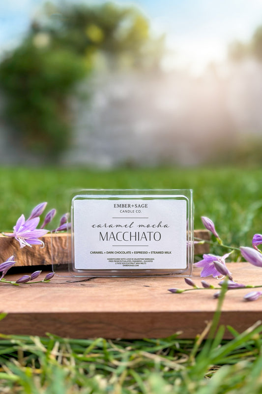 Caramel Mocha Macchiato Hand Poured Soy/Coconut Nebraska-Made Wax Melts 2.75oz