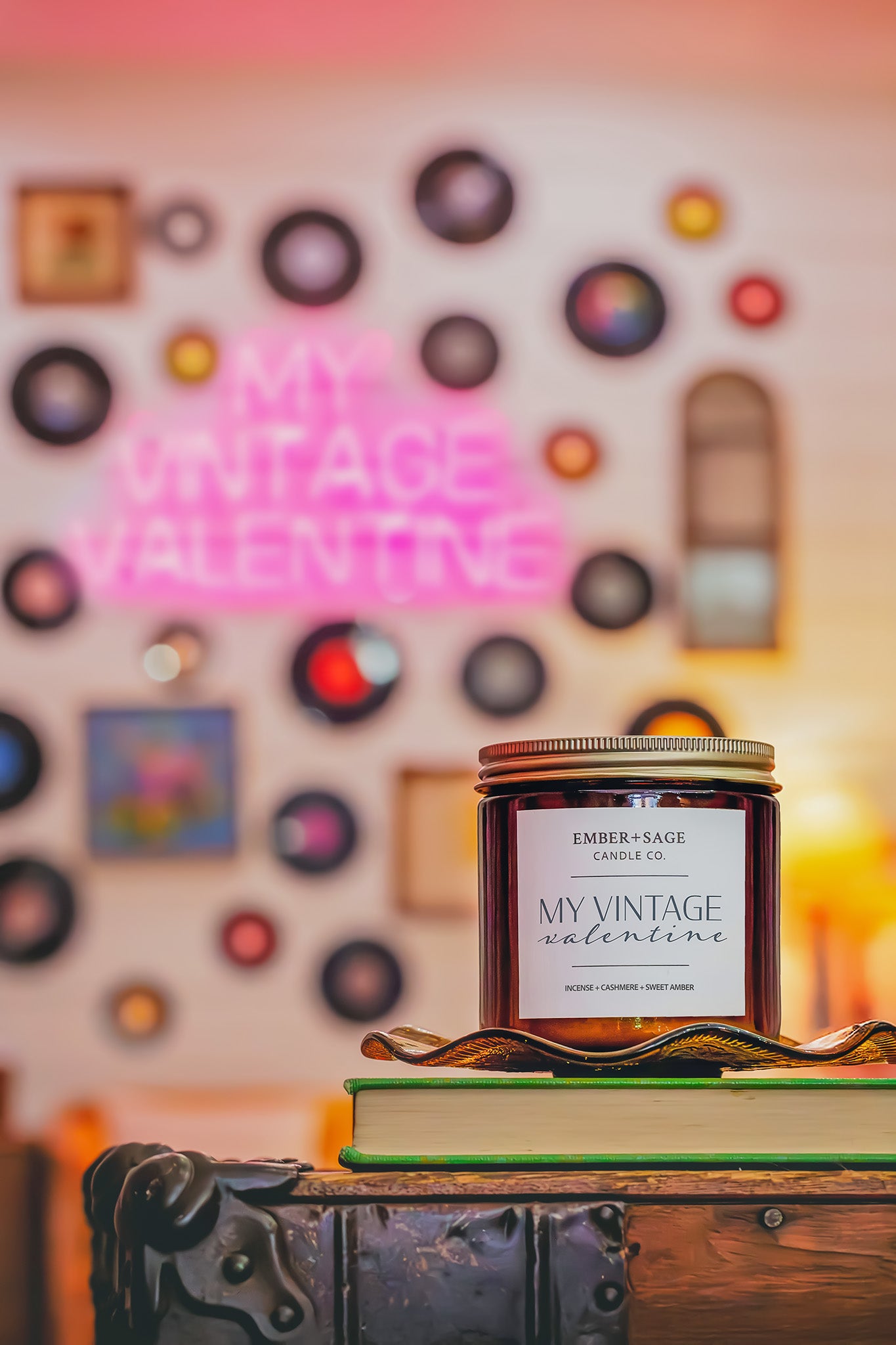 My Vintage Valentine Hand Poured Soy/Coconut Nebraska-Made Candle 16oz Double Wick